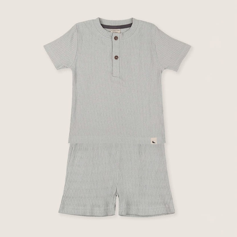 Turtledove London Sky Textured T-Shirt & Shorts Set