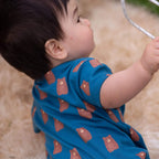Little Green Radicals Teddy Bears Organic Romper