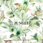 Solstice Stories Large Organic Cotton Muslin Swaddle Blanket - Jungle Print