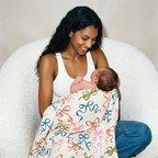 Solstice Stories Large Organic Cotton Muslin Swaddle Blanket - The Bow Edit