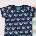 Little Green Radicals Singing Whales Organic Baby Bodysuit 2 Pack
