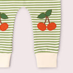 Little Green Radicals Cherry Knee Patch Striped Joggers