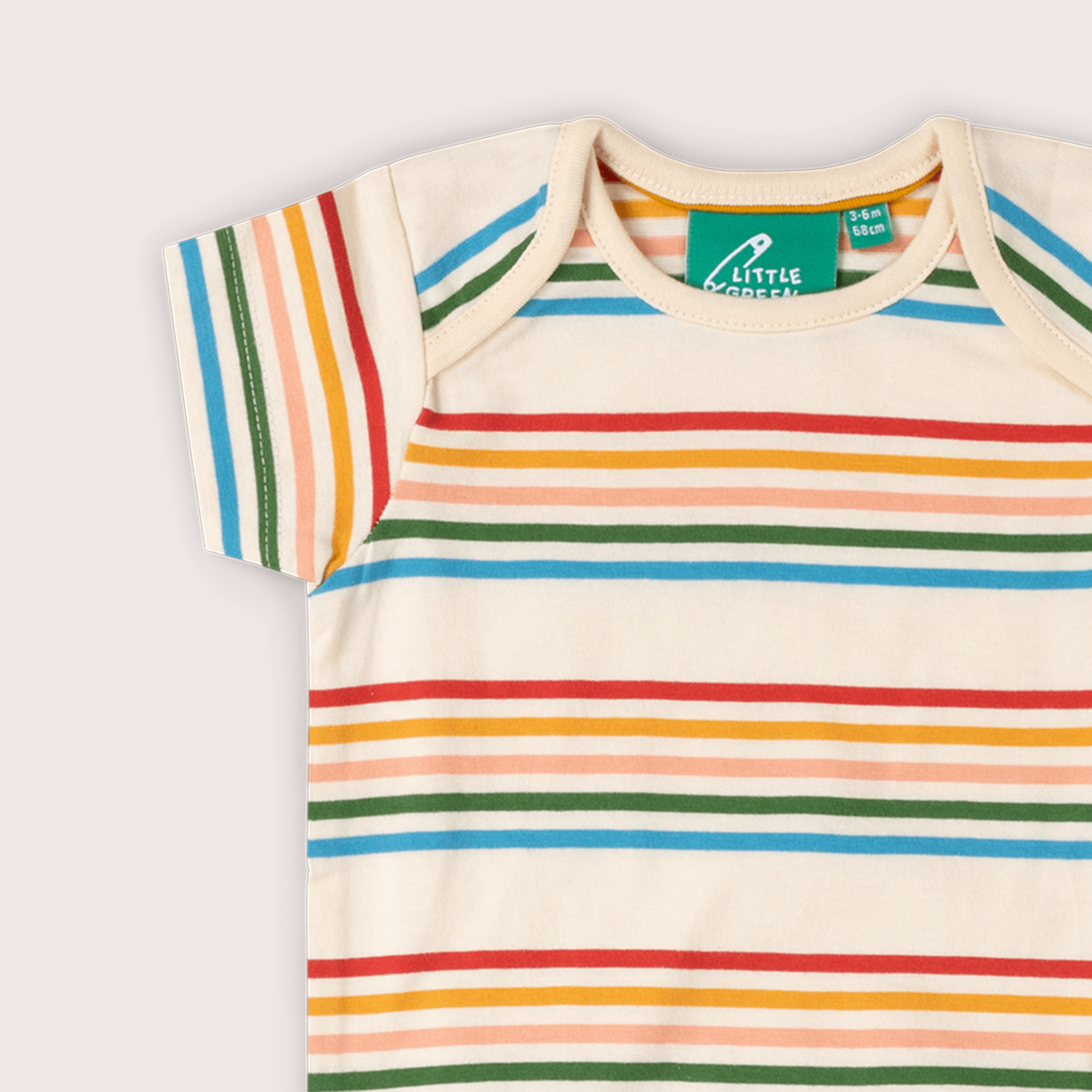 Little Green Radicals Vintage Rainbows Organic Baby Bodysuit 2 Pack
