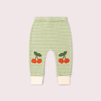 Little Green Radicals Cherry Knee Patch Striped Joggers