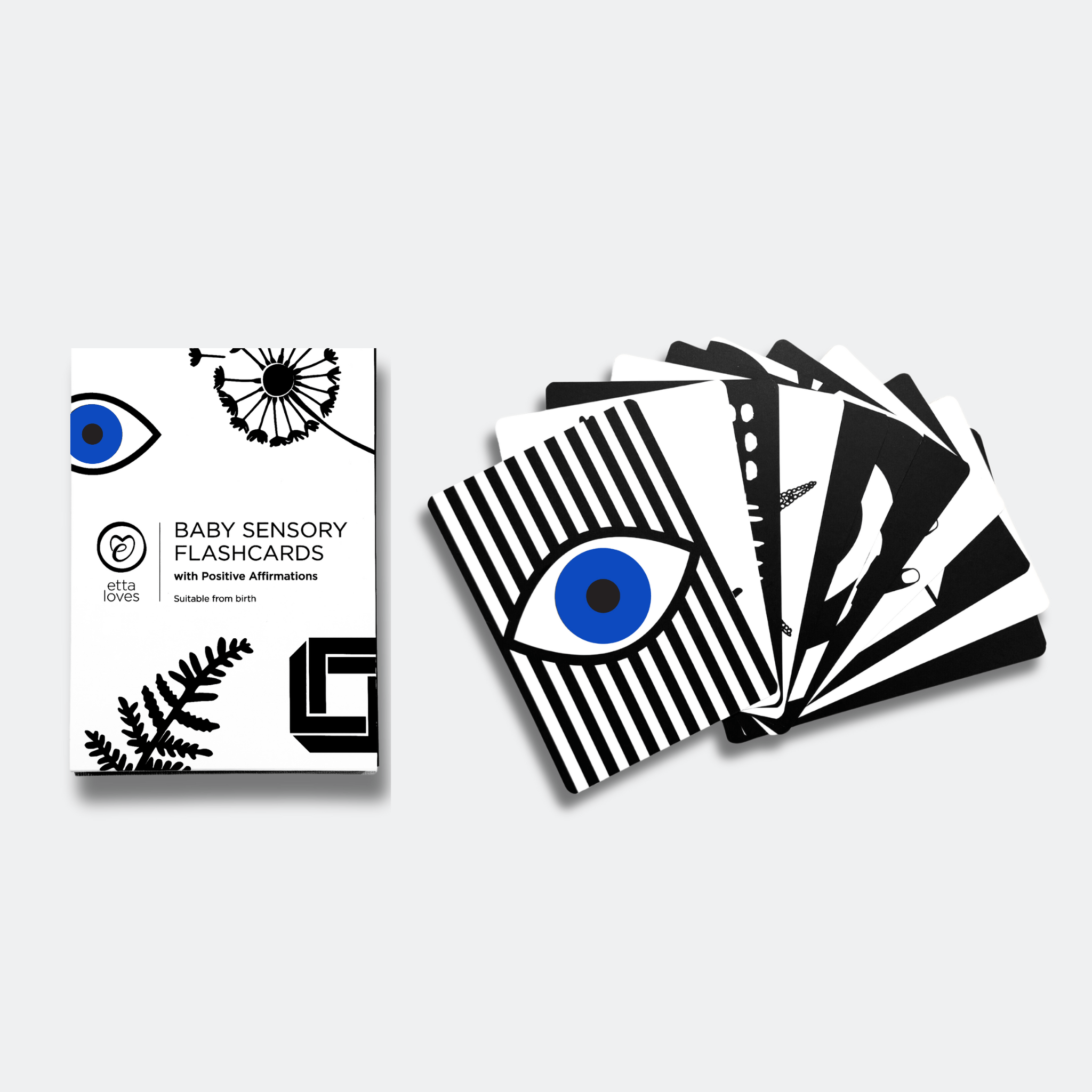 ETTA LOVES SENSORY FLASHCARDS WITH POSITIVE AFFIRMATIONS