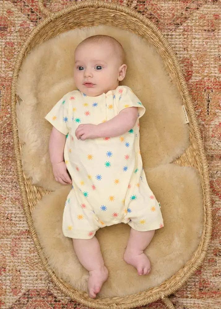 The Bonnie Mob - Dinky - Rainbow Sunshine Short Sleeve baby Playsuit