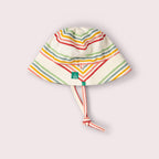 Little Green Radicals Cream Rainbow Reversible Sunhat