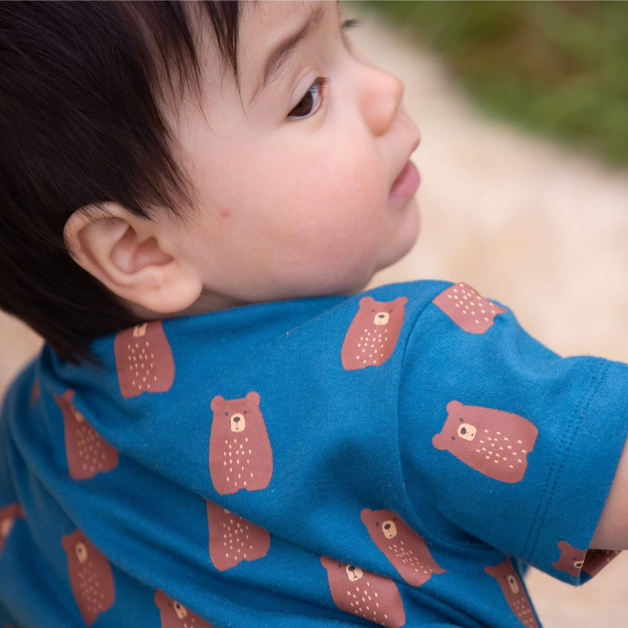 Little Green Radicals Teddy Bears Organic Romper
