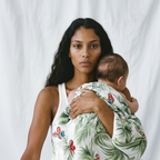Solstice Stories Large Organic Cotton Muslin Swaddle Blanket - Jungle Print