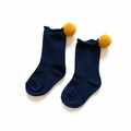 Mama Siesta Navy Pom Pom Socks