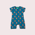 Little Green Radicals Teddy Bears Organic Romper