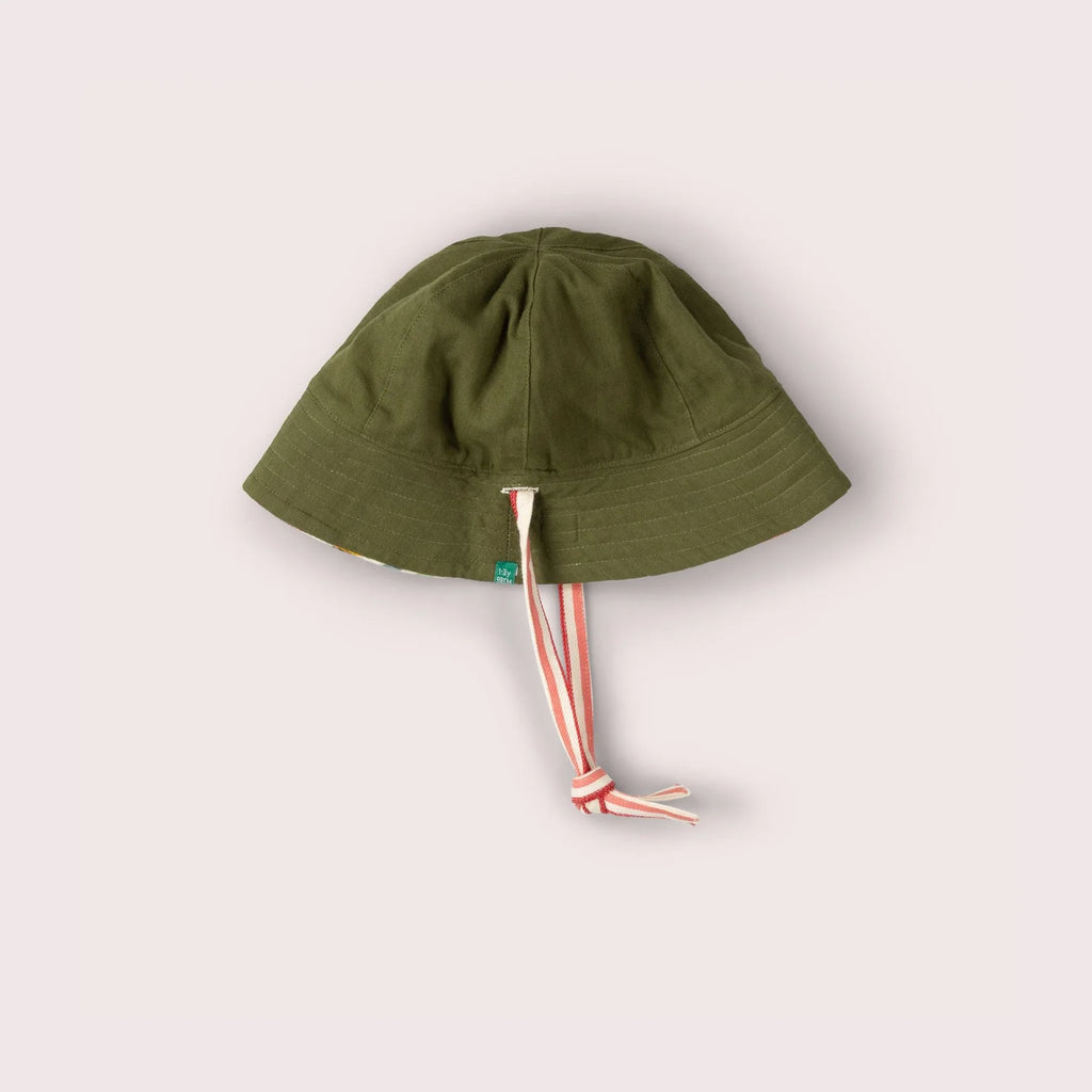 Little Green Radicals Cream Rainbow Reversible Sunhat