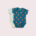 Little Green Radicals Teddy Bears Organic Baby Bodysuit Set 2 Pack